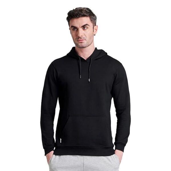 Hoodies for Men Stylish Sweat Shirt  Jacket Full Zipper Pullover for Men--Black