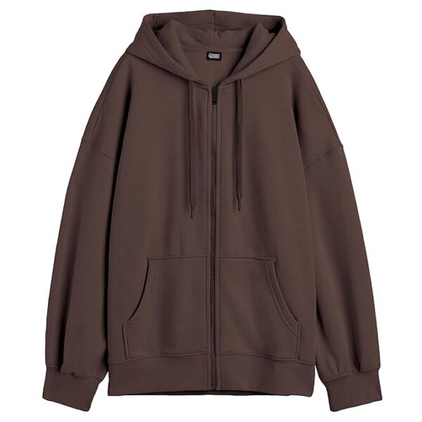 Women's Cute Hoodies Casual Drawstring  Hoodie with Pocket-Brown