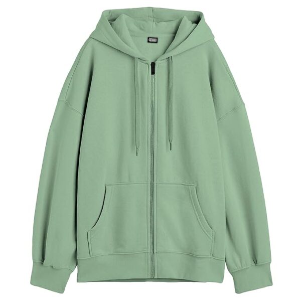 Women's Cute Hoodies Casual Drawstring  Hoodie with Pocket-Pista Green