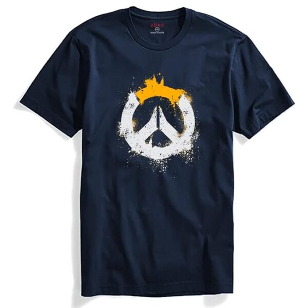 Navy Blue Mens Printed T-Shirt for Men