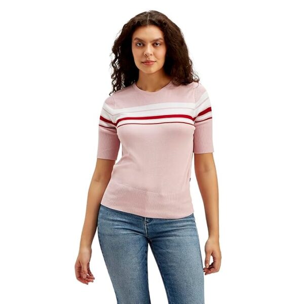 Striped Slim Fit T-Shirt For Women
