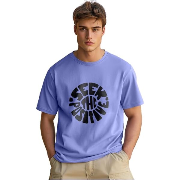 Periwinkle Men's Typography Regular Fit T-Shirt