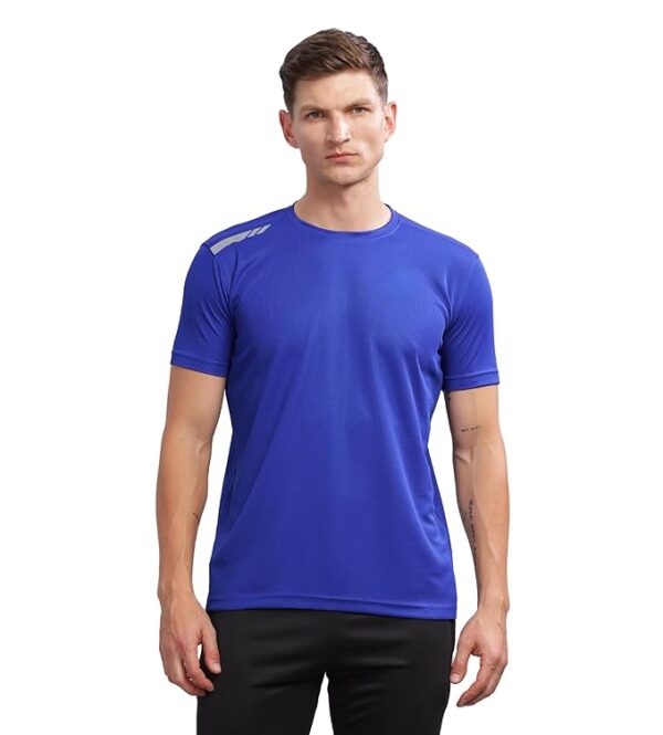 Men's Regular Fit Quick-Dry Active T-Shirt for Gym Sports Blue